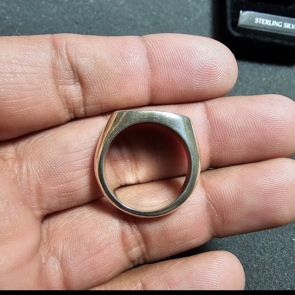 Bob Siemon Designs Sterling Silver What Would Jesus Do? Signet Ring Size 9 Heavy - Picture 4 of 8